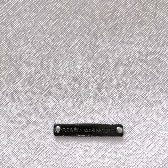 REBECCA MINKOFF GREY LEATHER WITH BLACK HARDWARE CROSSBODY BAG - Picture 2 of 7